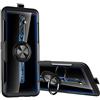 SORAKA Cover Trasparente per OPPO Reno2 Z con Supporto anello,Cover Acrilico trasparente Custodia OPPO Reno2 Z con piastra metallica per Supporto Auto Smartphone Magnetico