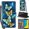 Haninsuze Cover per Samsung Galaxy J6 2018, farfalla dorata