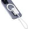 JJC Lettore di schede microSD per dispositivi USB-C, telefono, tablet e altro ancora, lettore di schede di memoria portatile con base a ventosa con cavo di tipo C integrato, slot per schede MSD/TF,
