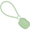 kwmobile Custodia per Apple Airpods Pro 2 Cover - Cuffie Wireless in Silicone - Porta Auricolari - Protezione Cuffie in Ear con Cinturino - verde matcha
