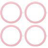 QUARKZMAN Adesivo universale con anello di metallo magnetico senza fili, 55 x 0,4 mm (ODxT) per telefoni cellulari, confezione da 4, rosa