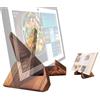 Alloery Supporto per tablet compatibile con Echo Show 15, Echo Show 21 e adatto per libri di cucina, supporto display (marrone scuro)