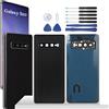 YHX-OU 6.1'' Nero Copribatteria per Samsung Galaxy S10 SM-G973F SM-G973U SM-G973W SM-G973U1 SM-G973 SM-G973N Retro Vetro Backcover Back Vetro Kit di Riparazione con Obiettivo Fotocamera + Strumento
