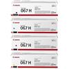 Canon 067H 067 H XL Alta capacità 3.100 pagine (nero), 2.350 (colore) Set multipack di toner originale Nero Ciano Magenta Giallo, compatibile con: i-SENSYS LPB633Cdw, MF651Cw, MF655Cdw, MF655Cx