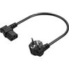 CERRXIAN 1FT CEE 7/7 a IEC320 C13, cavo di alimentazione europeo Schuko, 3PIN 18AWG 10A/250 V, angolo retto, spina Schuko a 90 gradi, sinistra IEC 320 C13, cavo di alimentazione AC standard per