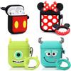 XMBYGY Confezione da 4 Custodie per AirPods di 2a/1a Generazione (2019/2016) Auricolari, Custodia in Silicone XMBYGY con Rivestimento Protettivo dal Design Carino a Cartone Animato per AirPods 1/2, con