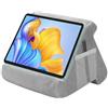 Behogan Supporto per tablet a forma di triangolo, con custodia, mini cuscino, supporto per cuscino per laptop, supporto per telefono iPad, lettore elettronico, smartphone, grigio