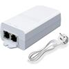 AgilePoElink Iniettore PoE da 10 Gigabit, alimentatore da 30W PoE Injector PoE+ con 2 linguette di montaggio per telecamera IP di sicurezza, wireless AP, telefono IP, IoT