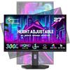 Minifire 27 Pollici QHD 300Hz Gaming Monitor 2K 2560 x 1440-1ms FreeSync DCI-P3 98% HDR10 2×DP1.4 2×HDMI 2.1 Monitor PC da Gioco Rotante Verticale/Orizzontale regolabile in(MFG27F6Q Pro con cavo DP)