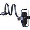 OQTIQ Supporto per telefono da parabrezza per auto, con braccio lungo 33 cm, a collo di cigno per auto, camion, cruscotto, con forte ventosa, compatibile con iPhone, Samsung Galaxy, LG