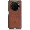COQUE Custodia Honor Magic V3,Trama di Coccodrillo Custodia per Cellulare per Honor Magic V3-Marrone