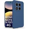 N NEWTOP Cover Compatibile per REDMI NOTE 14 PRO 4G, Custodia TPU SOFT Gel Silicone Ultra Sottile Flessibile Case Posteriore Protezione Fotocamera Anti Urto Guscio Scocca Colorato Thin (Blu)