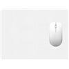 eModwey Tappetino per mouse in pelle, colore bianco, con motivo litchi, Base Antiscivolo in Silicone, Superficie Morbida e Liscia, Impermeabile e Antigraffio,Dimensioni 26 x 21 cm