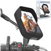 Didarenba Porta cellulare scooter moto impermeabile specchietto retrovisore