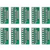 Elprico 10pcs 1,27 Mm 2,0 Mm 2,54 Mm 8 Pin 3 Riga 24 Fori Schema Adattatore, Connettore del Modulo Wireless, Compatto e Durevole, Facile da Installare, per Moduli Wireless