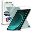 ebestStar - Cover per Samsung Galaxy Tab S9 FE X510N, 5G X516B, Custodia Silicone Trasparente, Protezione TPU Antiurto, Morbida Sottile Slim, Trasparente + Vetro Temperato