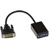 KALEA-INFORMATIQUE Adattatore da DVI MASCHIO (DVI-D 24+1) a VGA FEMMINA (SUB 15).
