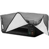 kwmobile Copertina Antipolvere Compatibile con Canon Pixma TS6350 - Copri Stampante in Lino - Copertura Protettiva - Grigio Scuro