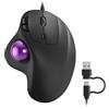 Nulea Mouse trackball M509 cablato, design ergonomico, facile controllo del pollice, tracciamento preciso e fluido, interfaccia 2 in 1 (tipo A & Tipo C), compatibile con PC, laptop, Mac, Windows.