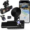 NHOPEEW Dash Cam 360° 2.5K con Camera Frontale, Interna e Posteriore, WiFi GPS Videoregistratore Auto, Visione Notturna, Loop Recording, G-Sensor, 64GB