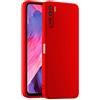 HULLIN Custodia per Telefono in Silicone Colorato, Adatta per OPPO A91 (6.4) - Rosso Cina