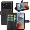 betterfon Custodia compatibile con ZTE Blade A54 | Custodia a portafoglio in TPU di alta qualità per Blade A54 con scomparti per carte di credito, chiusura magnetica, colore nero