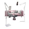 Hosann Century Supporto per Tablet da Pavimento [Altezza&Angolo Regolabili] 360° Rotazione Supporto in metallo Regolabile Base Resistente per iPad Pro o altri dispositivi da 4,7-12,9 pollici (Bianco)
