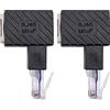 CENPEK 2 pezzi da 90 gradi RJ45 maschio a femmina RJ45 adattatore spina angolare compatibile con cavo Cat5e Cat6 standard RJ45 (ad angolo superiore)