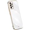 RankOne La Custodia del Telefono è Adatta per Samsung Galaxy A53 5G (6.5 Inches), Case per Cellulare in Silicone con Telaio Galvanico - Bianco