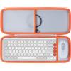 Lebakort Duro Viaggio Caso Custodia per Logitech POP ICON COMBO Kit Mouse e Tastiera (Bianco)