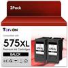 Torvon Cartucce d'inchiostro 575XL PG-575XL per Canon 575 nero, compatibili con Canon Pixma TS3550i TS3551i TR4750i TR4751i1 (2-nero)