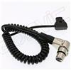 Eonvic D-Tap maschio a 4 pin XLR femmina ad angolo retto adattatore cavo a spirale per videocamera DSLR
