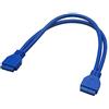 AAOTOKK Cavo Intestazione Scheda Madre USB 3.0 20 Pin Femmina a Femmina Connessione ad Alta Velocità Adattatore Per Scheda Madre Cavo Prolunga (30 cm/12 Pollici-20Pin F/F)