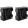 HALJIA 2PCS 12V 8 x Custodia Portabatteria AA, 8 x 1,5V 12V Scatola di Immagazzinaggio Della Batteria in Plastica Doppio Piano Back to Back 8 Slot Battery Box Nero