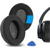 Geekria Sport Cooling-Gel Cuscinetti auricolari di ricambio per Anker Soundcore Life Q20, Q20+, Q20i, Life 2 (non adatto a Life 2 Neo) Cuffie, Parti di riparazione (Nero)