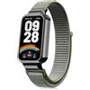 PaceBid Nylon Cinturino per Xiaomi Smart Band 9 Active(Xiaomi Mi Band 9 Active), Sostitutivo Sportivo Elastico Traspirante Adesivo Magico Bracciale in Ricambio per Xiaomi Redmi Smart Band 3 - Verde