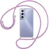 Sewutoyu Custodia Collana per Cellulare Compatibile per Realme C65 4G - Cover Silicone TPU Protettiva Trasparente - Custodia indossabile per Collo - Case a Tracolla con Cordina, Unicorno