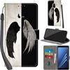 Haninsuze Cover per Samsung Galaxy A8 2018 Custodia Cover Pelle Libro Portafoglio con Porta Carte Magnetica Protezione Antiurto Cuoio Flip Case Custodia Cover per Samsung A8 2018, ala