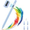 MoKo Penna Stylus per iPad 2018-2026, Pencil USB-C a Ricarica Rapida con Display LED Batteria e Sensibilità all'Inclinazione, per iPad A16/11/10/9/8/7/6, Air M3/M2, Pro, Mini, Blu