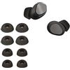 kwmobile 8x Auricolari di ricambio compatibile con Jabra Elite 10 / E10 Gommini sostitutivi in Silicone - 4 Misure - nero