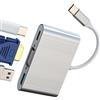 zoyuzan Adattatore USB C VGA USB Ricarica Porte per Apple Iphone15 Pro Max Macbook Pro M1 Air per Ipad PC Accessori Multipresa Prolunga Hub Alimentatore Presa Cavo Docking Station Chiavetta Jack Sdoppiatore