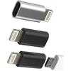zoyuzan Adattatore da Micro USB a Lightning(3 pezzi) caricatore convertitore Android femmina jack cavo iphone maschio connettore mini caricatore adattatore per Apple 14 13 12 11 Pro Max 7 8 Plus X Se Xs iPad