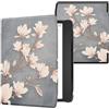 kwmobile Custodia eReader Compatibile con Pocketbook Era/Era Color/Era Lite Cover - eBook Reader Flip Case - marrone grigio/bianco/grigio blu - Magnolie