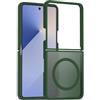 GIOPUEY Cover Magnetica per Samsung Galaxy Z Flip 7， Compatibile con MagSafe， PC+TPU Finitura Antiurto Protettiva Cellulare Custodia - Green