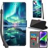 Haninsuze Cover per iPhone 14 Plus Custodia Cover Pelle Libro Portafoglio con Porta Carte Magnetica Protezione Antiurto Cuoio Flip Case Custodia Cover per iPhone 14 Plus, artico