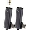 HOYULLI USB C A Jack Cuffie 3.5mm Adattatore(2 Pack) AUX Audio Cavo Accessori Per Apple IPhone15 Compatibile Per Samsung Type C Adapter Auricolari Connettore DAC Dongle SDoppiatore Headphone Per iPad tp-3.5