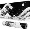 LeKuni Tappetino Mouse Gaming 900x400 mm, Grande Mouse Pad XXL Confortevole, Lavabile, Antiscivolo Tappetino Scrivania Supporto per Computer, PC e Laptop -Onda grigia