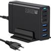 HNCY 135W Caricatore USB C Multiplo, PD 30W Alimentatore USB C Compatibile con MacBook Air, 6 Porte GaN III Charging Station per MacBook Pro, Dell, iPhone, iPad, Nexus, HTC, Nokia, Motorola