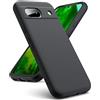 Oududianzi - Cover Compatibile con Google Pixel 8a [Cover in Silicone Liquido] [Interno in Microfibra] Gomma Gel di Silicone Liquida Antiurto Custodia Cover Google Pixel 8a - Nero