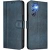 FANFO Custodia per Oukitel C2, Antiurto e Antigraffio, Cover Portafoglio in Pelle PU di Alta Qualità con Funzione Stand.- Blue
